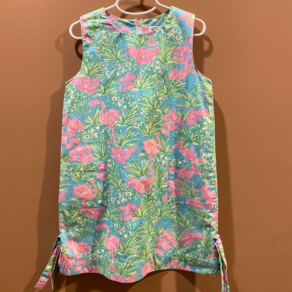 Lilly Pulitzer dress. Girls size 6x. Pink, green, light blue